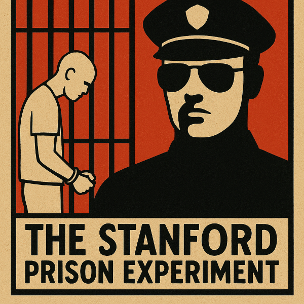 Power Unmasked: A stark portrayal of authority and vulnerability, echoing the psychological descent of the Stanford Prison Experiment [Image: Copilot]